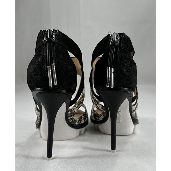 L.A.M.B Open Toe Platform Leather High Heel Stiletto Sz6M Stunning Gorgeous - Picture 6 of 12